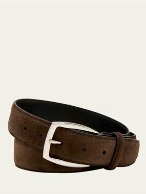 Authentic Brioni Suede Leather Belt